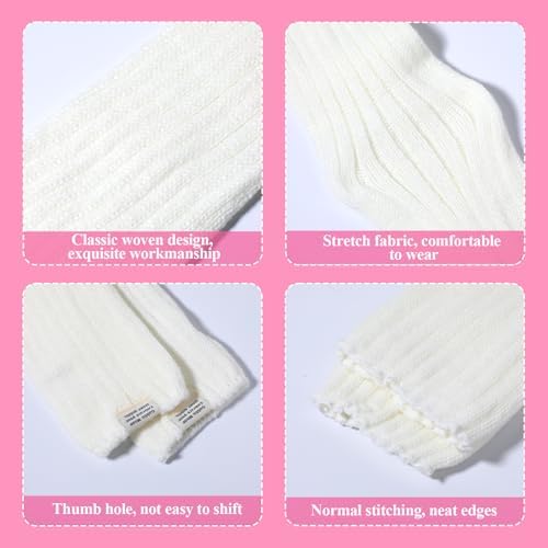 Psyqtsuary Y2K Arm Warmers Stretchy Fingerless Gloves for Women