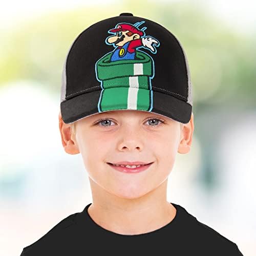 Nintendo Super Mario Cotton Baseball Cap for Boys - Adjustable Comfortable