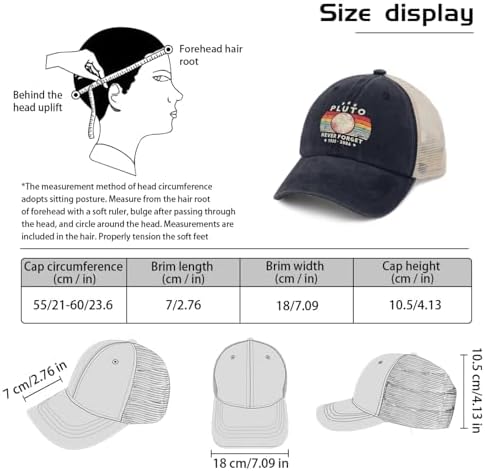 Never Forget Plutos Retro Style Funny Trucker Hat