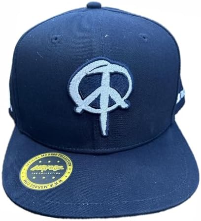 MO RAGZ Navy Flat Bill Hat Boys Series Peace Sign Logo