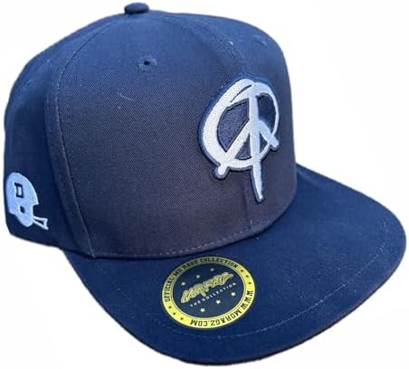 MO RAGZ Navy Flat Bill Hat Boys Series Peace Sign Logo