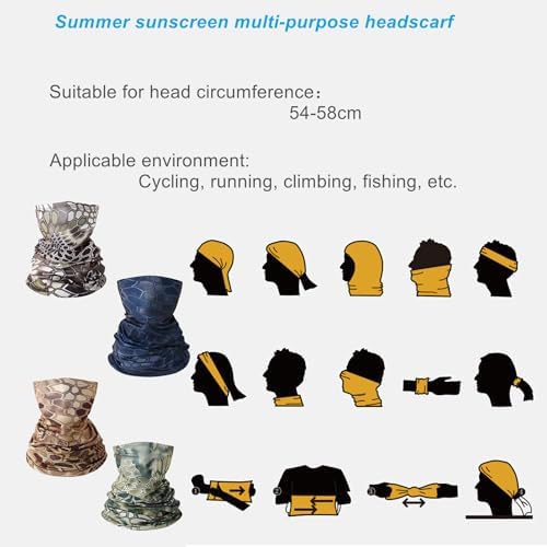 LJDJ Headwear Balaclava Mask 4 Pack Neck Gaiter Bandana Face Cover