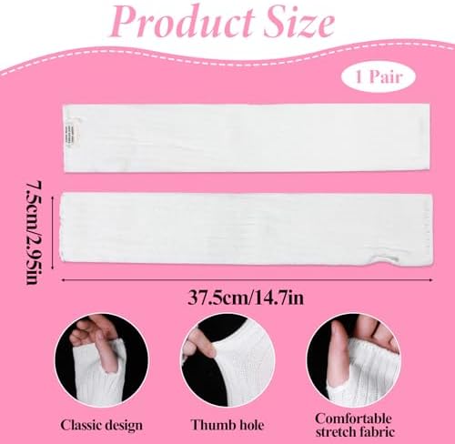 Psyqtsuary Y2K Arm Warmers Stretchy Fingerless Gloves for Women