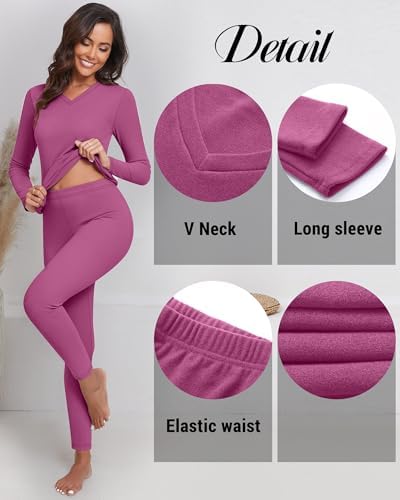 Perfect V-Neck Thermal Set for Women - Soft Warm and Stylish