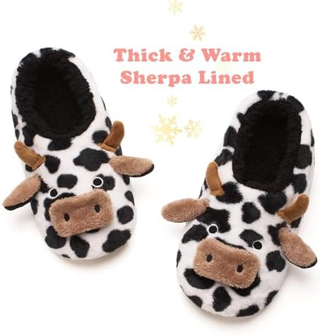 Cute Cozy Animal Slippers for Women Warm Fuzzy