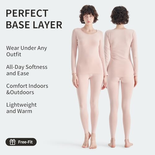 Womens Thermal Underwear Set for Big Girls and Teenagers