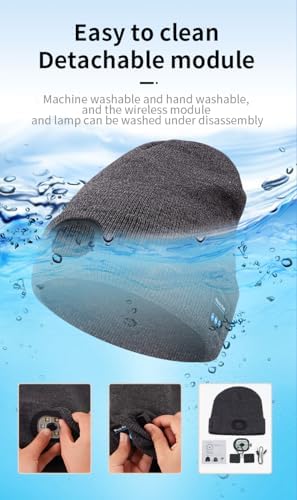 Spevert Unisex LED Bluetooth Beanie with Light