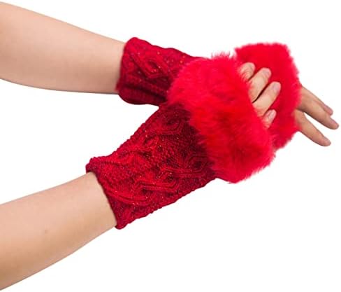 Goth-Style Winter Knit Gloves