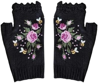 Winter Comfort Gloves for Women Fingerless with Elbow Protection