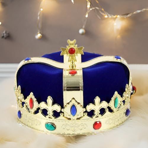 Royal Jeweled Headband Medieval Kings Castle Crown Design Unisex Costume