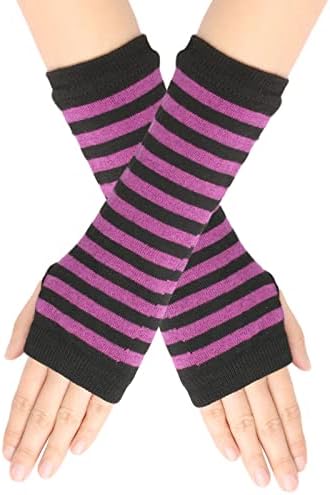Fashionable Winter Gloves with Stripes Arm Warmer Gloves for Boys and Girls