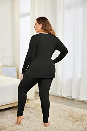 INVOLAND Thermal Plus Size Pajama Set for Women