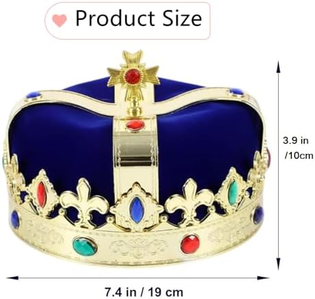Royal Jeweled Headband Medieval Kings Castle Crown Design Unisex Costume