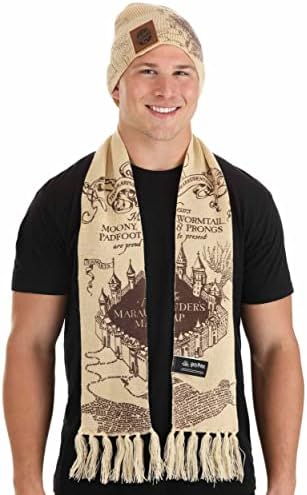 Harry Potter Marauders Map Knit Hat Scarf Set