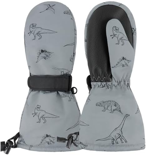 Duoyeree Waterproof Kids Mittens Gloves for Winter Snow Skiing