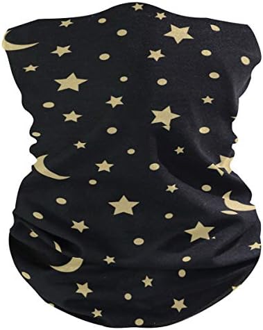 Gold Stars Balaclava Face Cover Quick-Drying Stretchable UV-Protective Headband