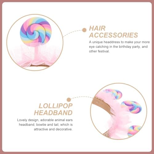 Stylish Lollipop Headband Childs Party Accessory Unique Design for Any Occasion