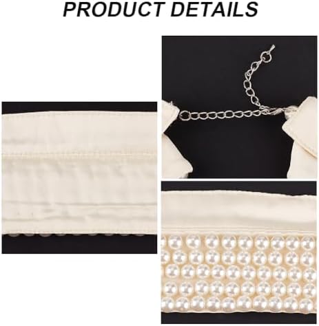 Faux Pearl Collar Necklace with Beaded Extensions