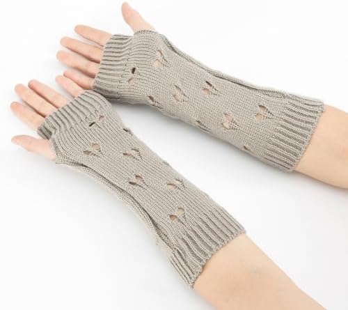GSHLLO Womens Knitted Arm Warmers