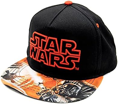 Disney Star Wars Darth Vader Flatbrim Baseball Cap for Boys Youth