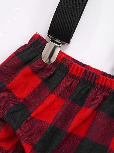 Alvivi Y-Shape Plaid Bow Tie Suspender Bloomers