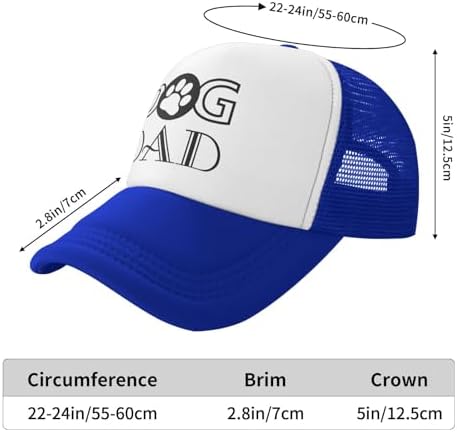 Funny Baseball Cap Adjustable Fitted Hat for Men Women Blue