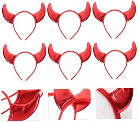 5sets Glitter Devil Horn Headband Halloween Costume Accessory
