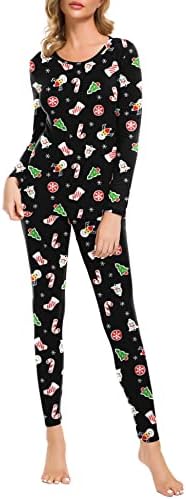 LOMON Christmas Thermal Underwear Set