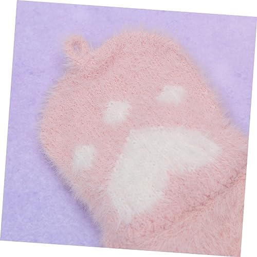 Homoyoyo Plush Half Finger Gloves for Winter