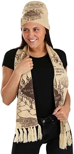 Harry Potter Marauders Map Knit Hat Scarf Set