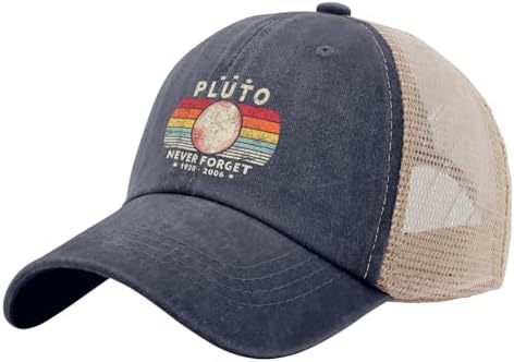 Never Forget Plutos Retro Style Funny Trucker Hat