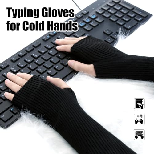 Fingerless Cashmere Soft Warm and Stretchy Womens Gloves for Cold Weather