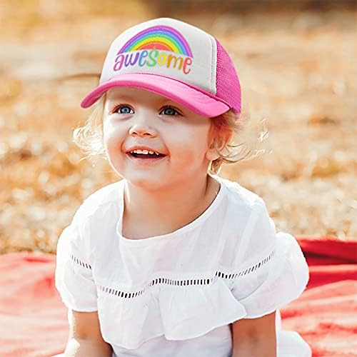 Kids Trucker Hat Rainbow Motivational TeamworkAdjustable