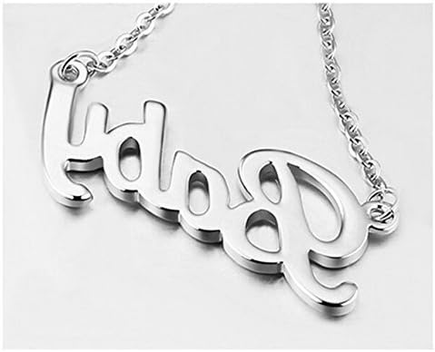 White Chain Letter Pendant Choker Necklace