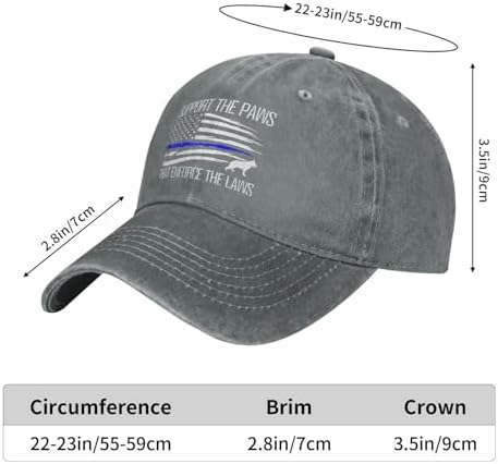 Thick Blue Line K9 Unit Dads Quirky Cop Cap