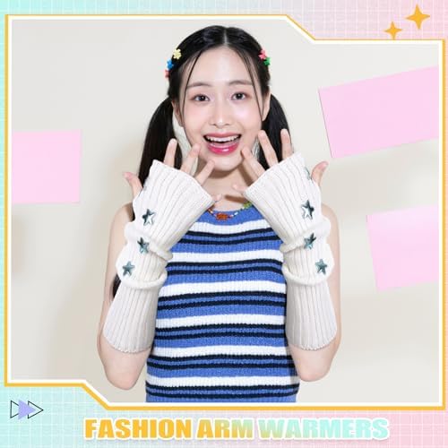 Berlune 6-Pair Cute Warmers Kawaii Y2K Japanese Style Warm Soft Stylish