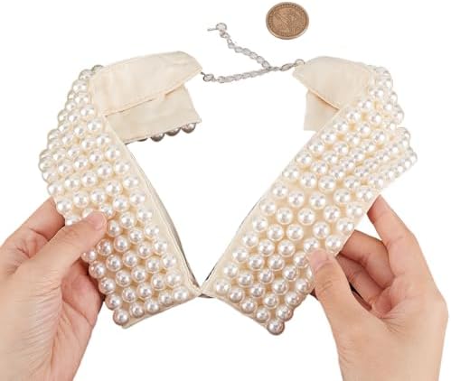 Faux Pearl Collar Necklace with Beaded Extensions