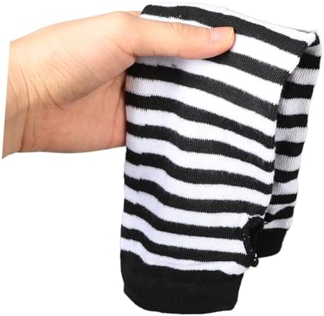 Fashionable Winter Gloves - Cute Striped Fingerless Arm Warmers for Women