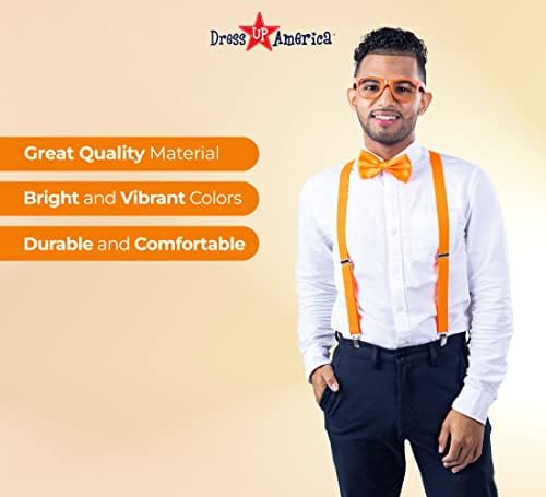 Dress Up America - Neon Bow-tie and Suspender Set
