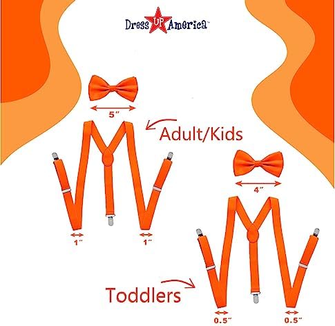 Dress Up America - Neon Bow-tie and Suspender Set