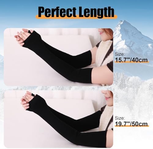 Fingerless Cashmere Soft Warm and Stretchy Womens Gloves for Cold Weather