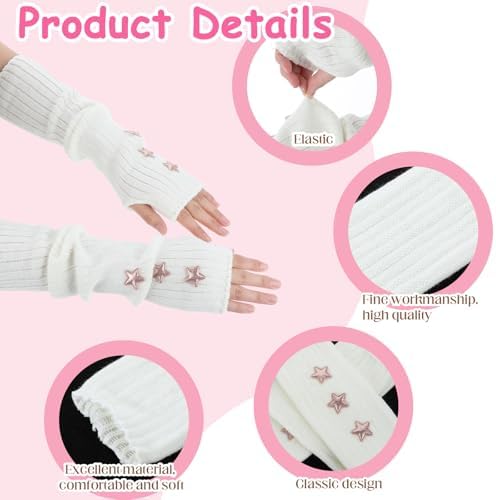 JJUNW 2Pcs Star Arms Warmers