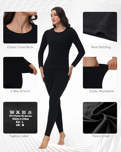 EoBeKee Thermal Underwear Set for Women