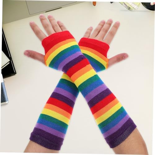 Colorful Rainbow Arm Warmers