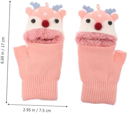 1-Pair Half Finger Woolen Gloves for Boys