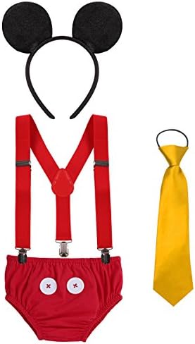 Adjustable Y-Back Suspenders Set for Boys 1st Birthday