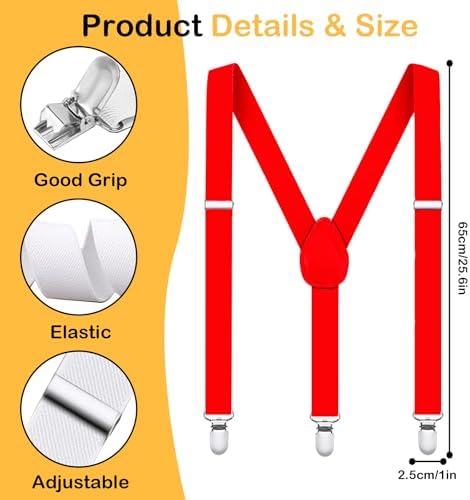 Adjustable Y-Back Suspenders for Kids and Adults