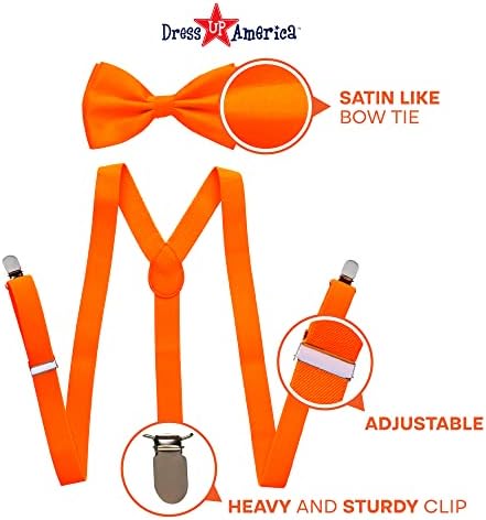 Dress Up America - Neon Bow-tie and Suspender Set