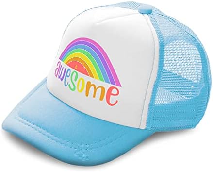 Kids Trucker Hat Rainbow Motivational TeamworkAdjustable