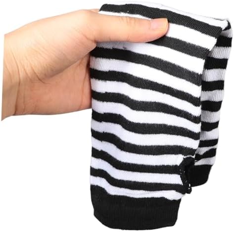 BESPORTBLE Women Fingerless Mittens Arm Warmers with Striped Design